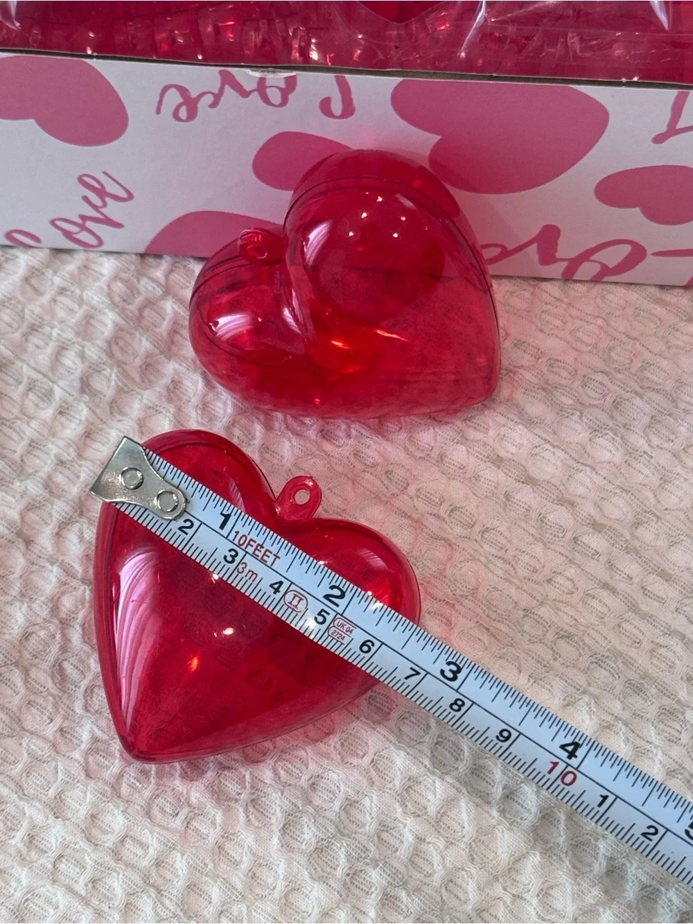 Red Heart Shaped candy boxes plastic party favor